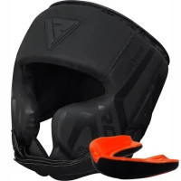 Боксерський шолом RDX T15 Noir Cheek Protector Matte Black L (HGR-T15MB-L)