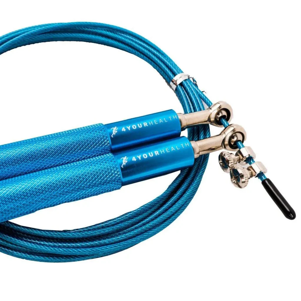 Скакалка 4yourhealth швидкісна Jump Rope Premium металева на підшипниках Блакитна (SALE_4YH_0200_Blue)