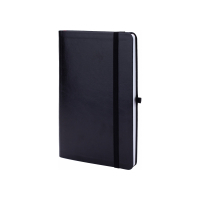 Notebook Optima A5 NEBRASKA, soft cover, eraser, white block line, black (O20124-01)