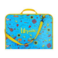 Folder - briefcase Maxi A3 plastic with Velcro "Vyshyvanka" (MX30003-06)