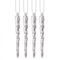 Ялинкова іграшка Novogod`ko Бурульки 10 cм 4 шт Пластик (974881)