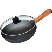 Brizoll Optima cast iron frying pan with handle and glass cover 260x40 mm (O2640-P-C)