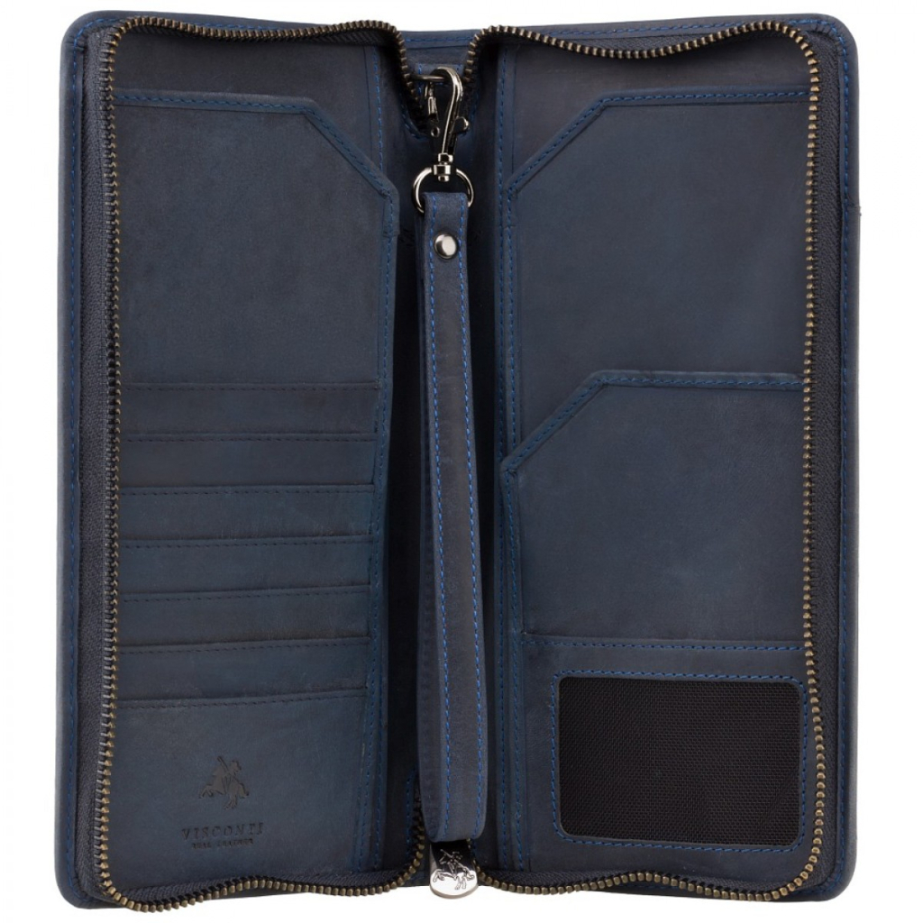 Портмоне Visconti Дорожнє 728 Wing Oil Blue (728 OIL BLUE)