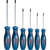 Bosch Torx screwdriver set 6 pcs., T10x75, T15x75, T20x100, T25x100, T30x125, T40x125 mm (1.600.A01.V09)