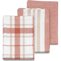 Towel Kela kitchen set Pasado, white-terracotta, 65x45 cm, 3 pcs (15973) (00000027550)