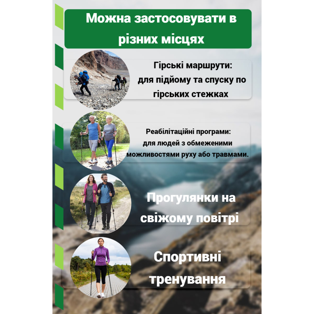 Трекінгові палиці PowerPlay 9106 Fika Black/Red 60-135 см (PP_9106_FIKA_Bl/Red)