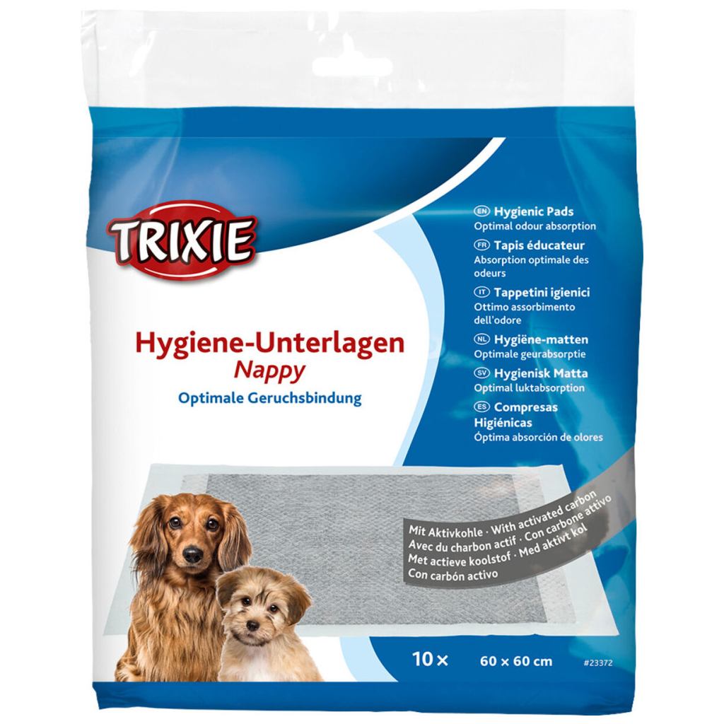 Пелюшки для собак Trixie з активованим вугіллям 60х60 см 10 шт (4047974233726)