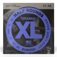 D'Addario XL Half Rounds Jazz Light Guitar Strings (12-52) (EHR350)