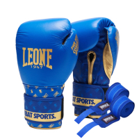 Leone GN220 DNA Blue Boxing Gloves 16oz (GN220_Blue_16oz)