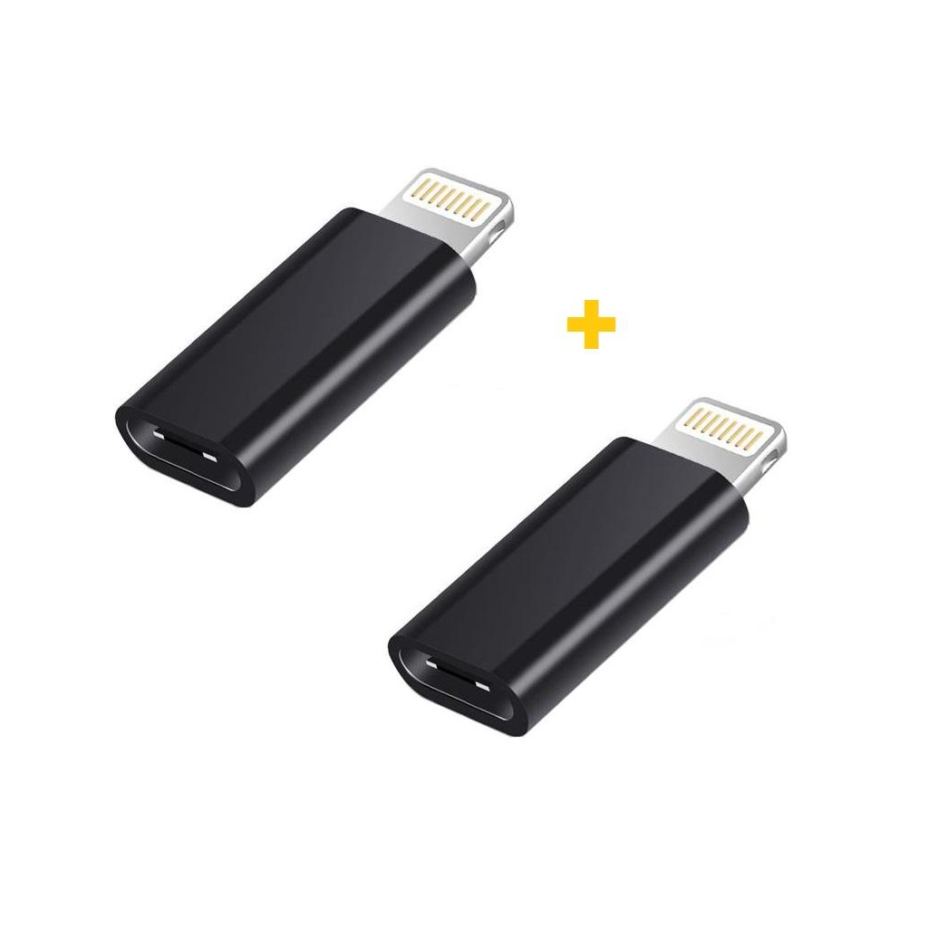 Перехідник USB-C F to Lightning M 2PCS black XoKo (XK-AC015-BK2) Перехідник USB-C F to Lightning M 2PCS black XoKo (XK-AC015-BK2)