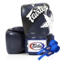 Боксерські рукавички Fairtex BGV1 Nation Print Blue 12 унцій (бинти в комплекті) (BGV1_Print_12oz_Blue)