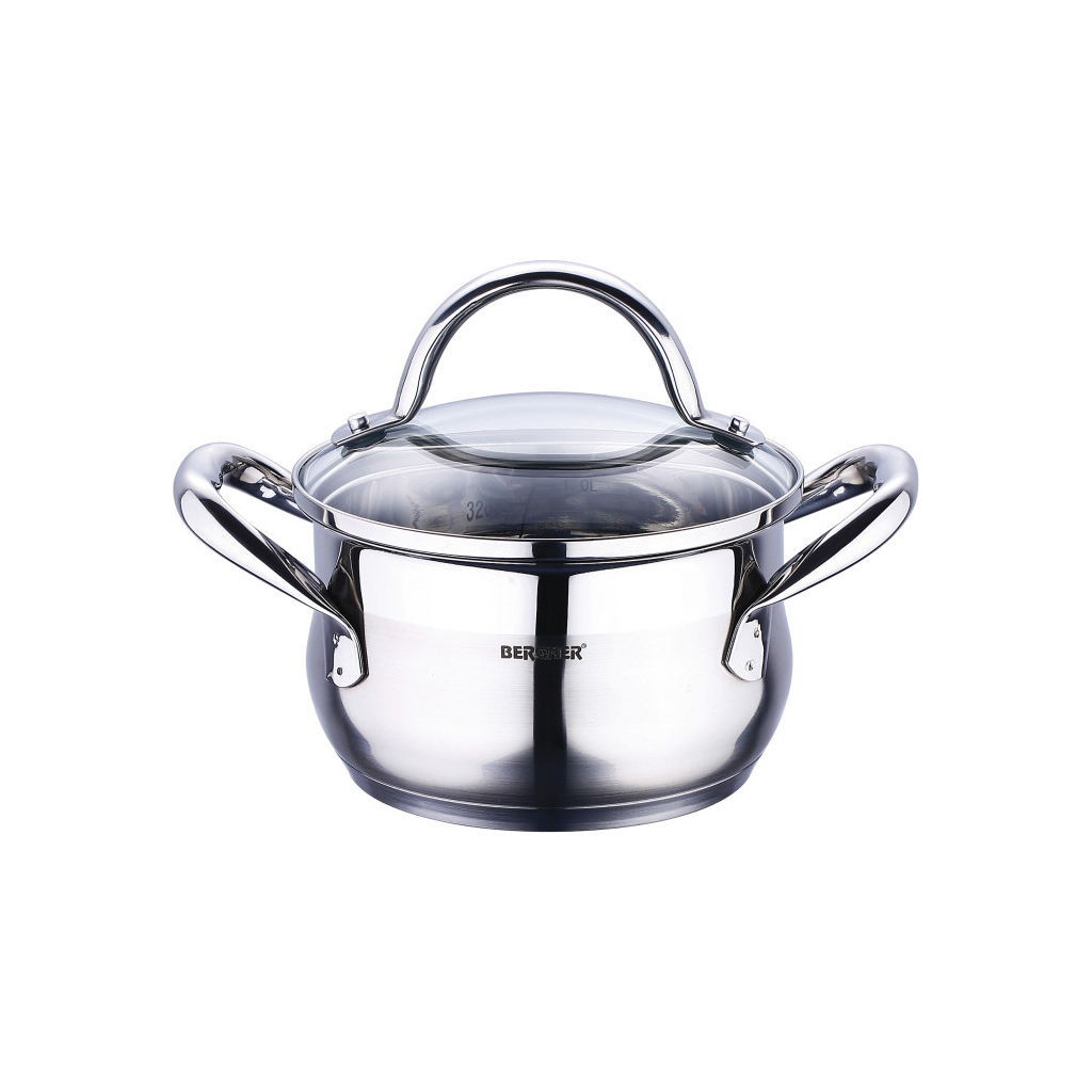 Каструля Bergner Gourmet, з кришкою 3,3 л (BG-6507) Каструля Bergner Gourmet, з кришкою 3,3 л (BG-6507)