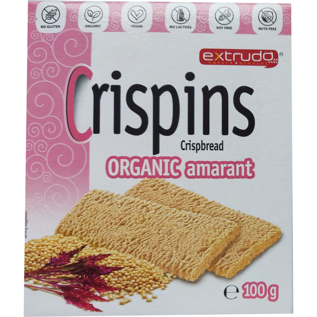 Хлібці дитячі Extrudo Crispins Органічні з амарантом 100 г (27770-1731) Хлібці дитячі Extrudo Crispins Органічні з амарантом 100 г (27770-1731)