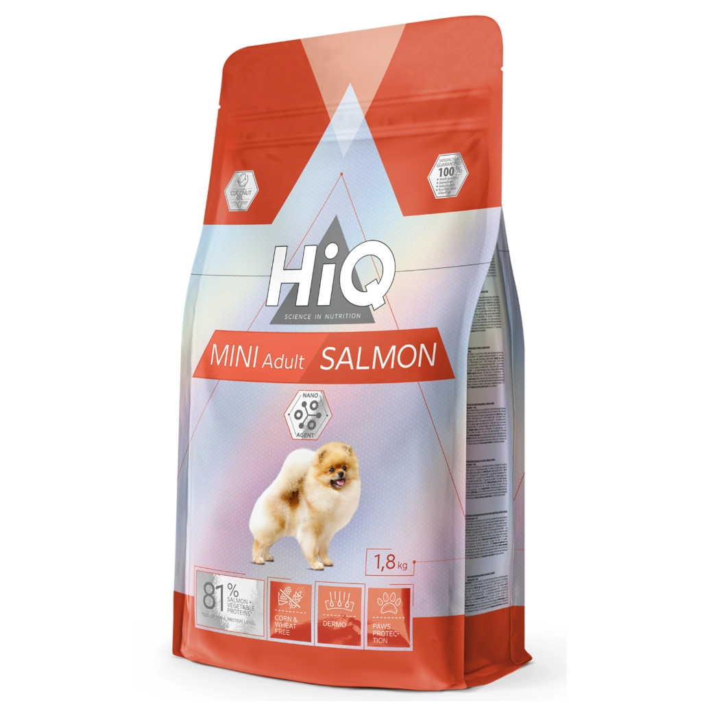 Сухий корм для собак HiQ Mini Adult Salmon 1.8 кг (HIQ46463) Сухий корм для собак HiQ Mini Adult Salmon 1.8 кг (HIQ46463)