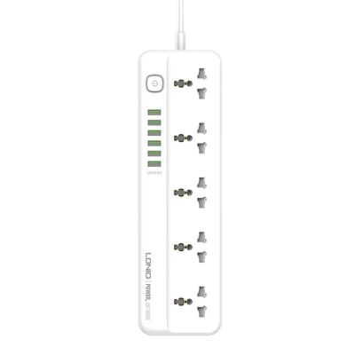 Мережевий фільтр живлення LDNIO SC5614 5роз. 3USB 2м (SC5614)
