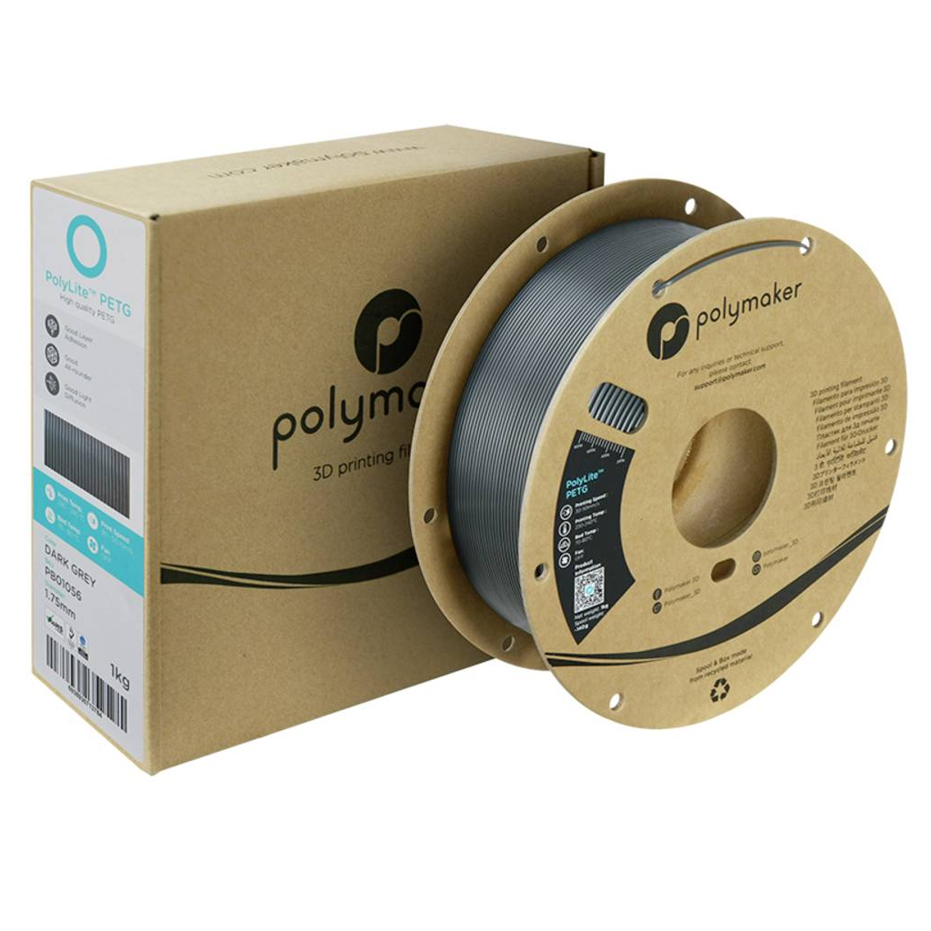 Пластик для 3D-принтера Polymaker PETG 1,75mm 1kg DARK GREY (PB01056) Пластик для 3D-принтера Polymaker PETG 1,75mm 1kg DARK GREY (PB01056)