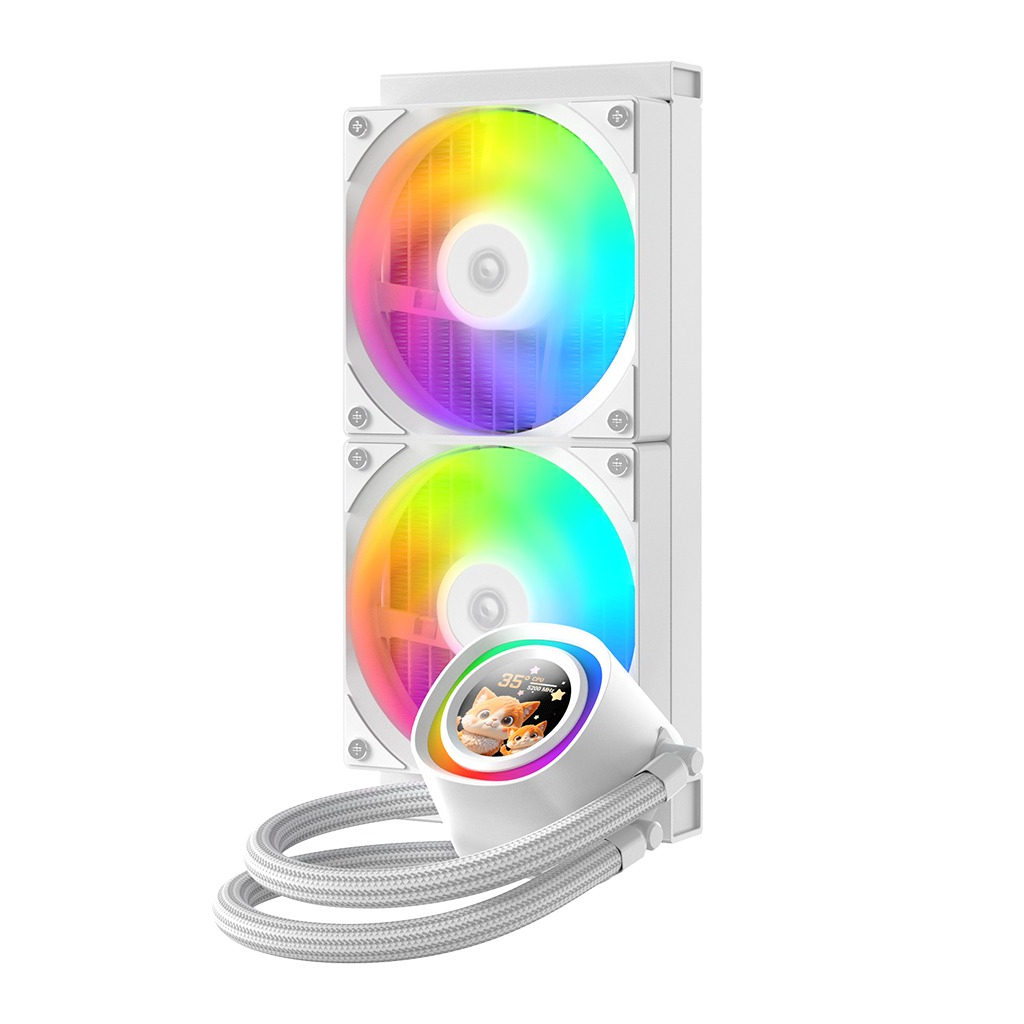 Система рідинного охолодження ID-Cooling FX240 LCD WHITE Система рідинного охолодження ID-Cooling FX240 LCD WHITE