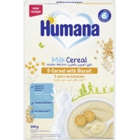 Children's porridge Humana MC 5 Cereal with Biscuit milk from 6 months 200 g (4251099603016)