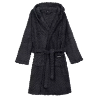 ARDESTO Women's Zigzag Robe, Size XXL, 100% Polyester, Gray (ART2120LGX)