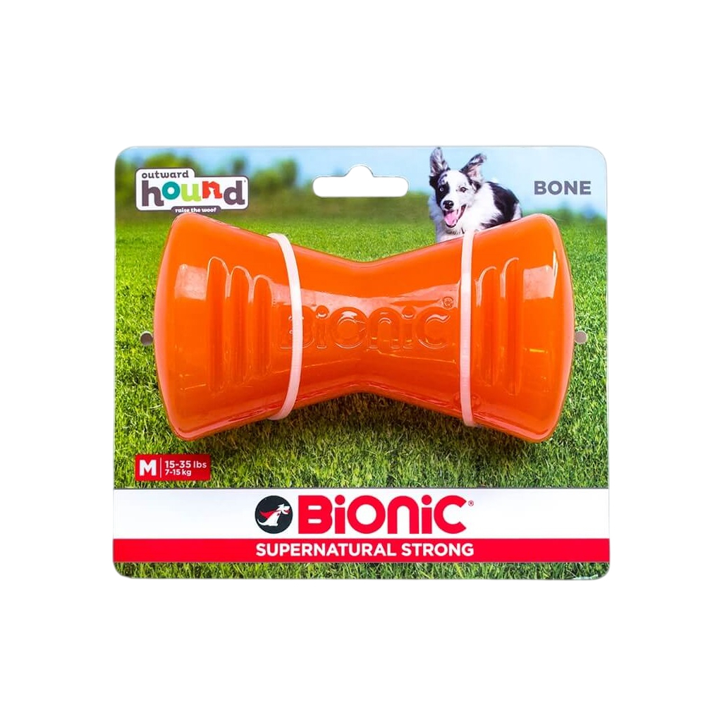 Іграшка для собак Bionic Кістка помаранчева 12 см (0700603300919)