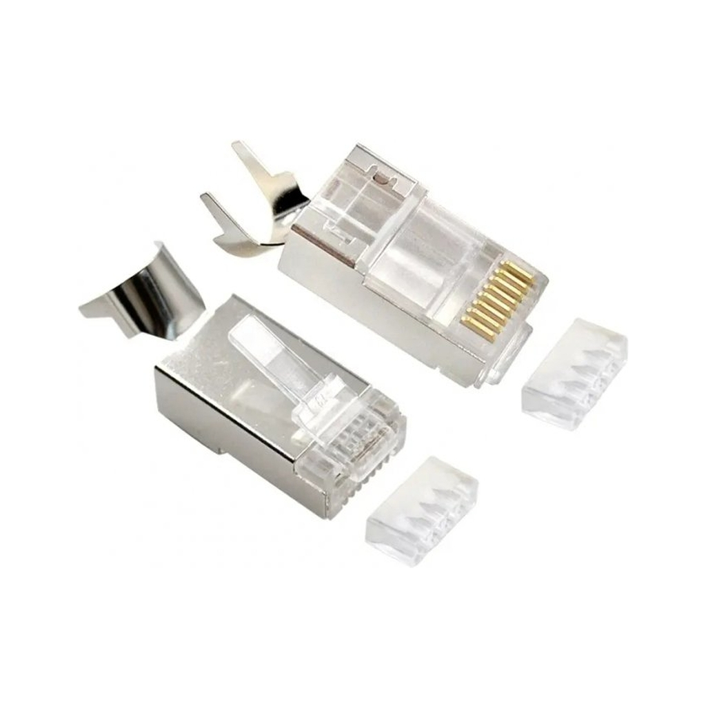 Конектор RJ45 cat.7 FTP 8P8C * 50 (наскрізні отв., позолоч. конт.) Cablexpert (LC-PTF7-01/50)