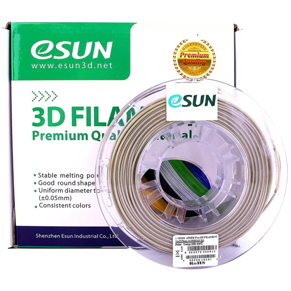 Пластик для 3D-принтера eSUN ePEEK PRO1,75mm 0,25kg Natural (EPEEKPRO175N025)
