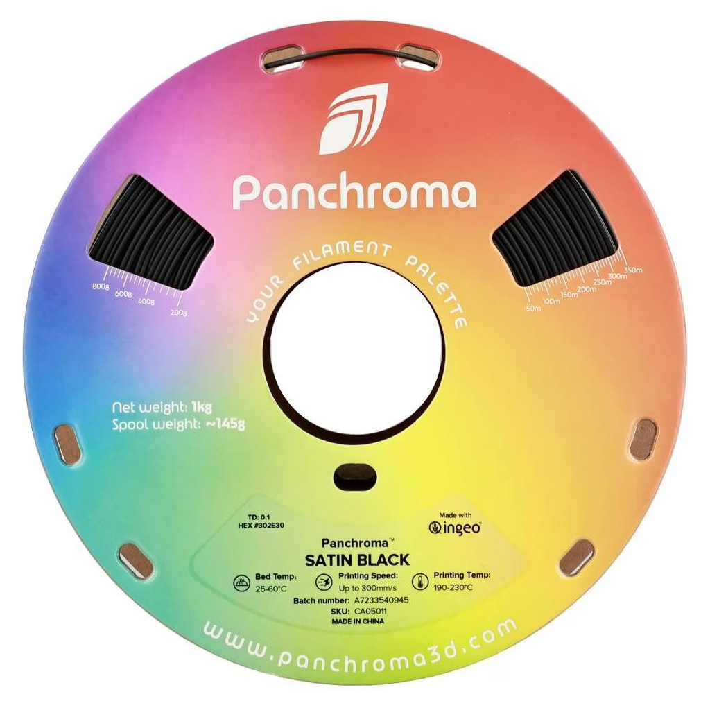 Пластик для 3D-принтера Polymaker PLA PANCHROMA SATIN 1,75mm 1kg BLACK (CA05011)