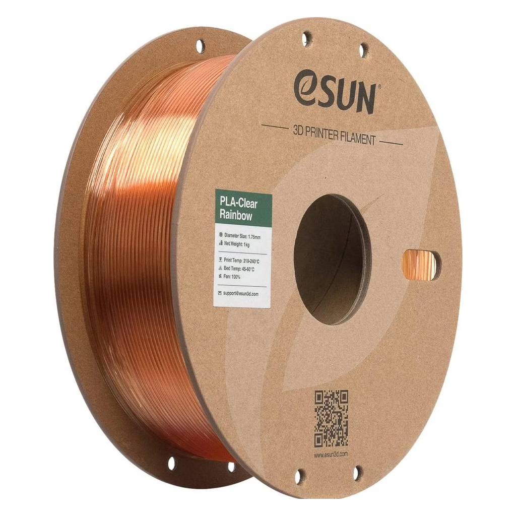 Пластик для 3D-принтера eSUN PLA Clear Rainbow 1,75mm 1kg YELLOW PINK (PLA-CLRB175RB-YP1P1)
