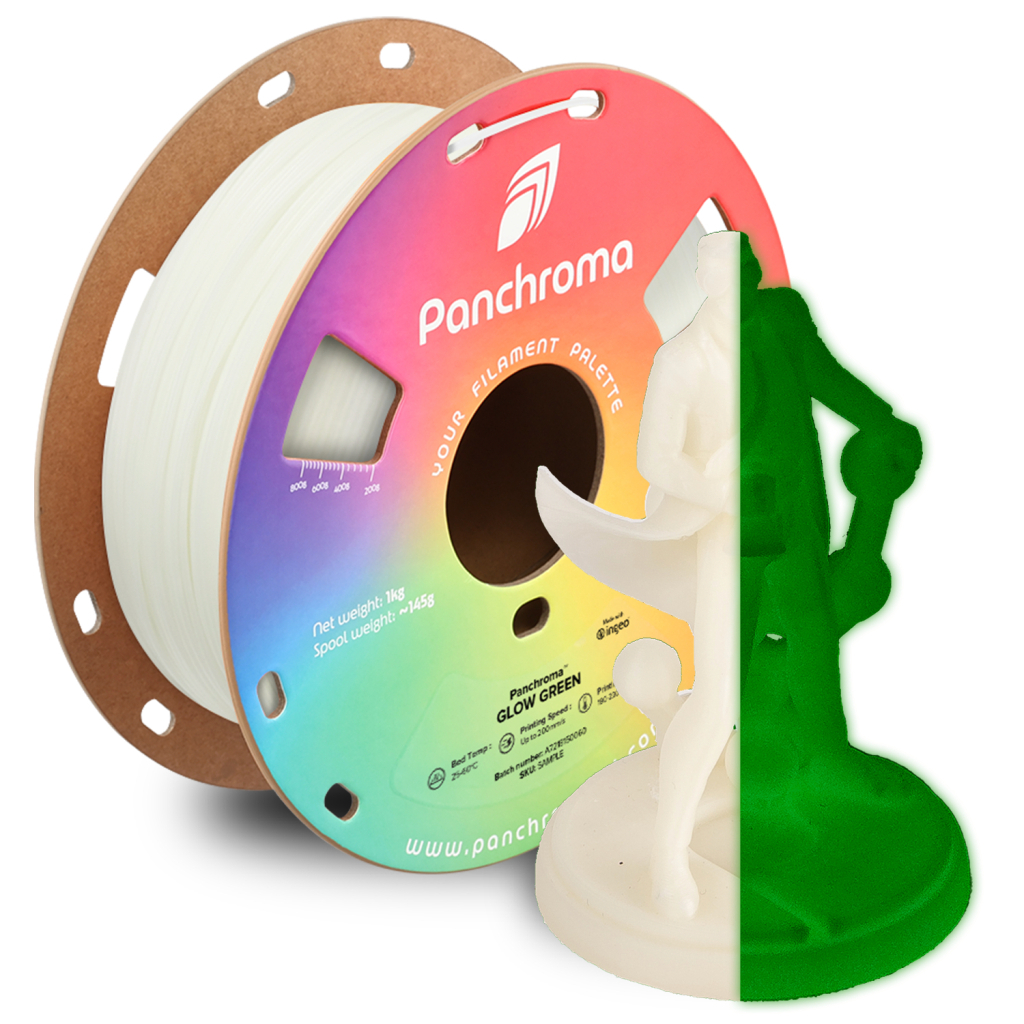 Пластик для 3D-принтера Polymaker PLA PANCHROMA GLOW 1,75mm 1kg GREEN (CA02030)