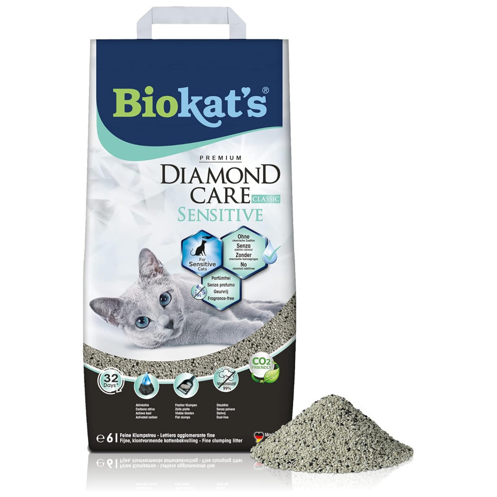 Наповнювач для туалету Biokat's Dimond Care Sensitive Classic бентонітовий 6 л (4002064613901) Наповнювач для туалету Biokat's Dimond Care Sensitive Classic бентонітовий 6 л (4002064613901)