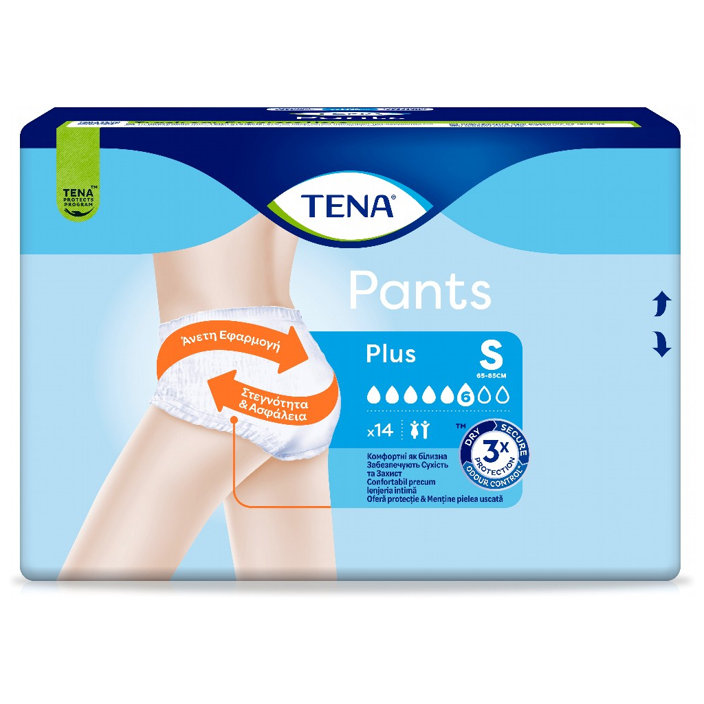 Підгузки для дорослих Tena Pants Plus Small 14 шт 65-85 см 6 крапель (7322542545270)