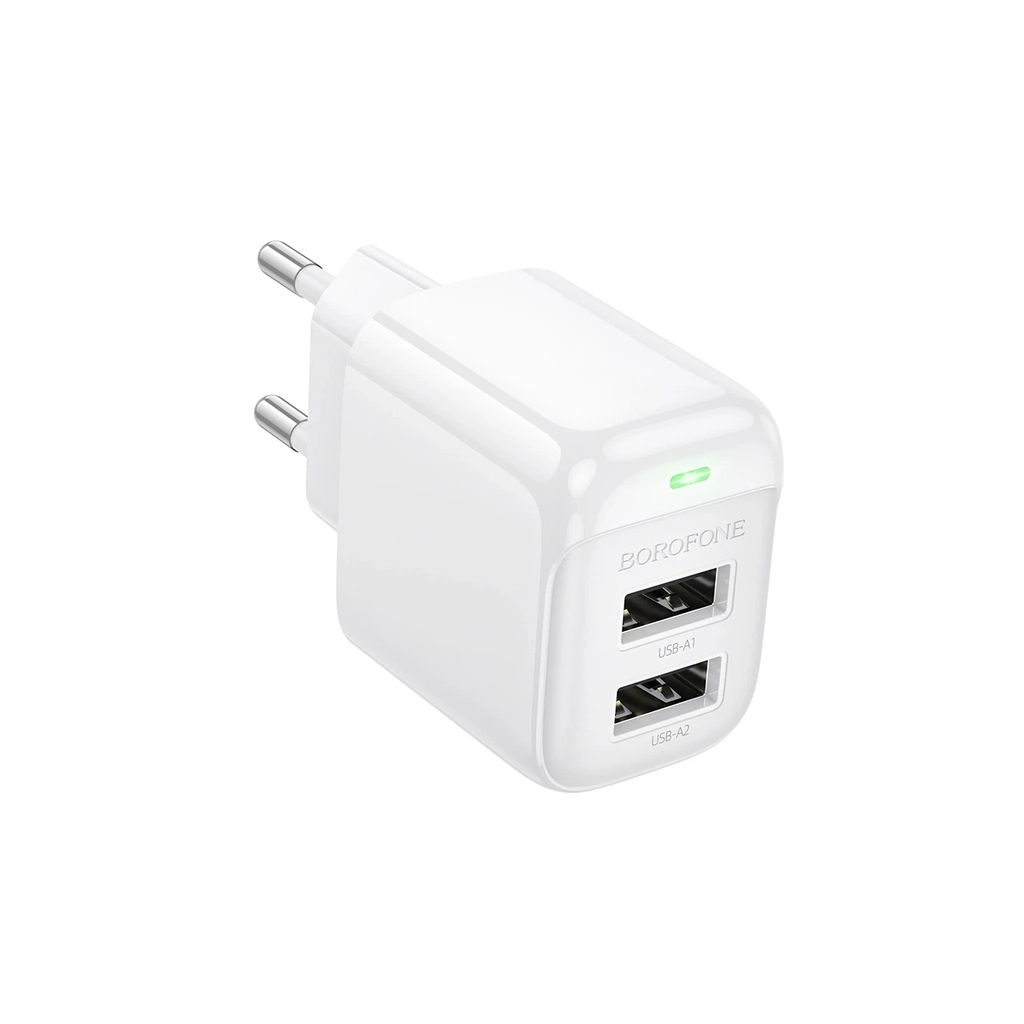 Зарядний пристрій BOROFONE BAS41A 2xUSB white (6941991113741)