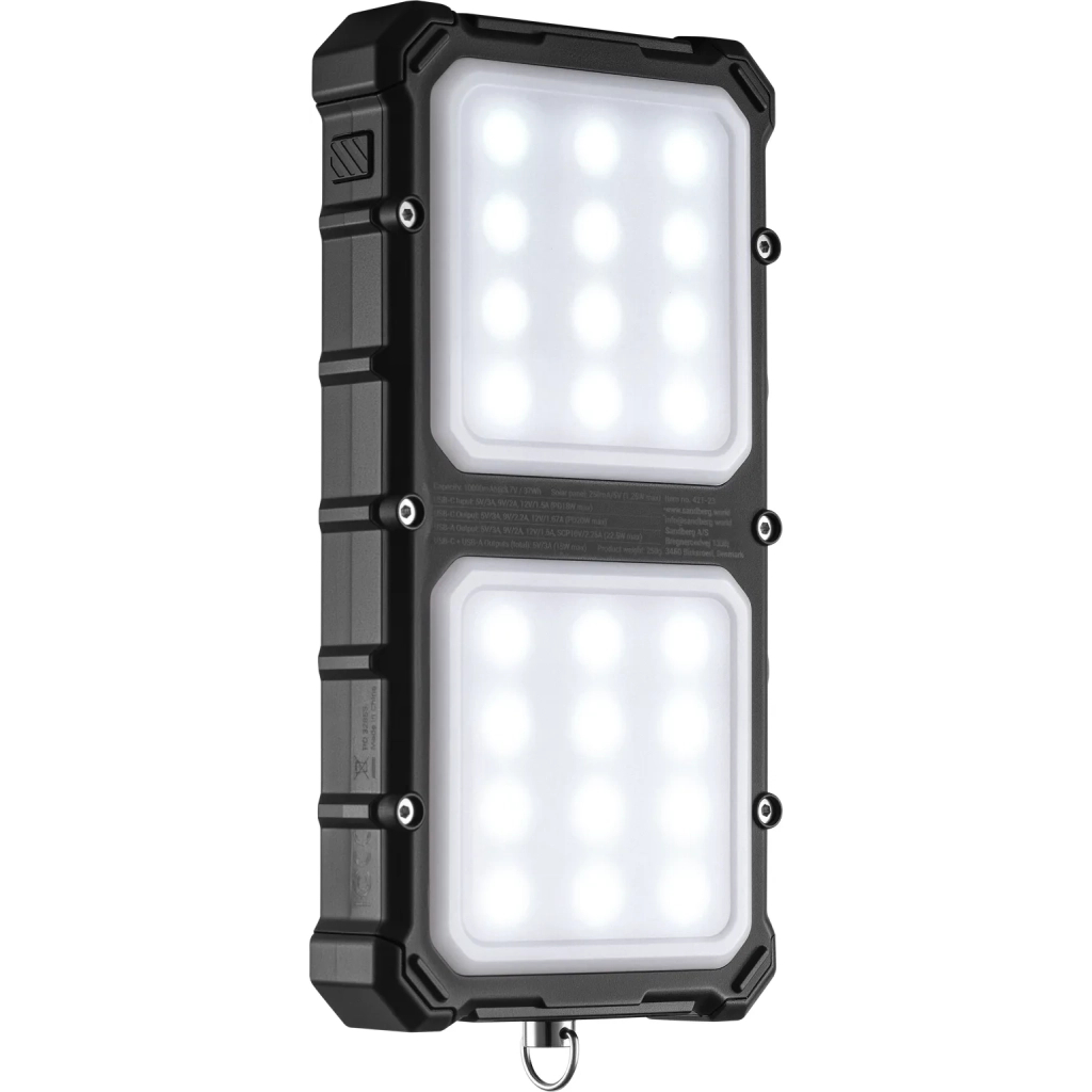 Повербанк Sandberg 10000mAh, 22.5W, PD, Solar, CampLED, PowerThrough, IP65 (421-23) Повербанк Sandberg 10000mAh, 22.5W, PD, Solar, CampLED, PowerThrough, IP65 (421-23)