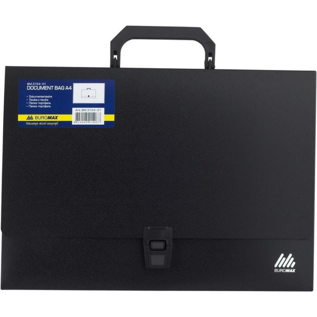Папка - портфель Buromax A4/35мм, black (BM.3724-01) Папка - портфель Buromax A4/35мм, black (BM.3724-01)