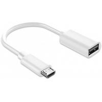 Дата кабель OTG USB 2.0 AF to Micro 5P 0.1m white XoKo (XK-AC130-WH)