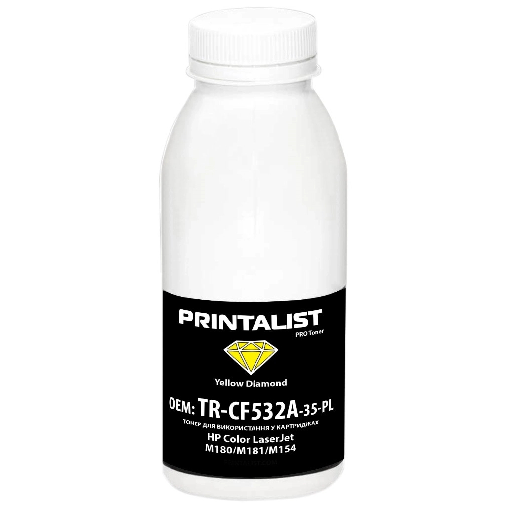 Тонер HP CLJ M180/M181/M154 35г Yellow Printalist (TR-CF532A-35-PL) Тонер HP CLJ M180/M181/M154 35г Yellow Printalist (TR-CF532A-35-PL)