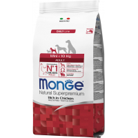 Dry food for dogs Monge Dog Mini Adult with the taste of chicken and rice 7.5 kg (8009470004053)