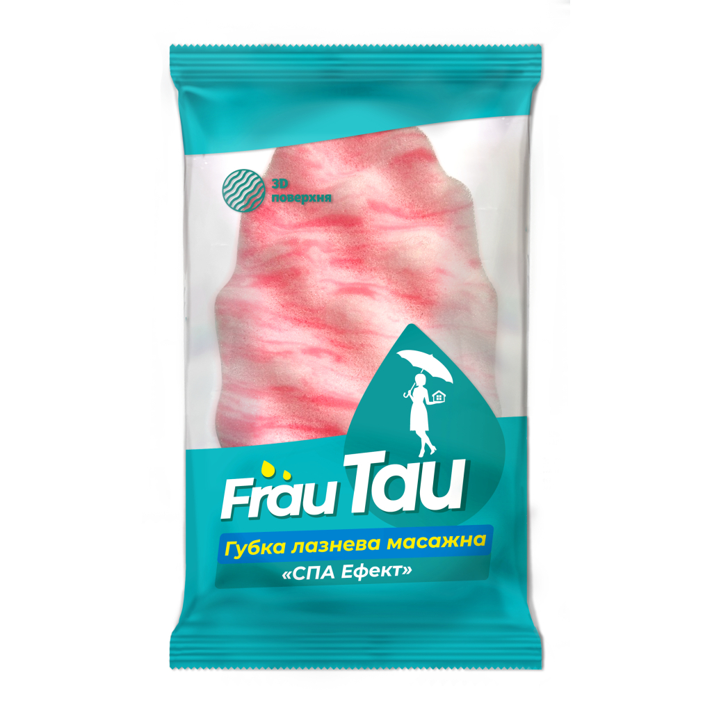 Губка для купання Frau Tau масажна Спа-ефект 1 шт. (4820195507858)