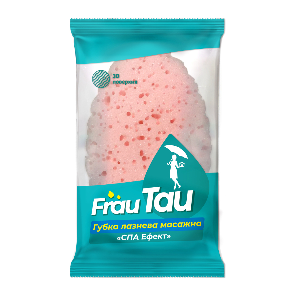 Губка для купання Frau Tau масажна Спа-ефект 1 шт. (4820195507858)