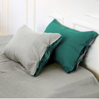Pillowcase MirSon Natural Linen 40x40 Green meadow (2200005371848)