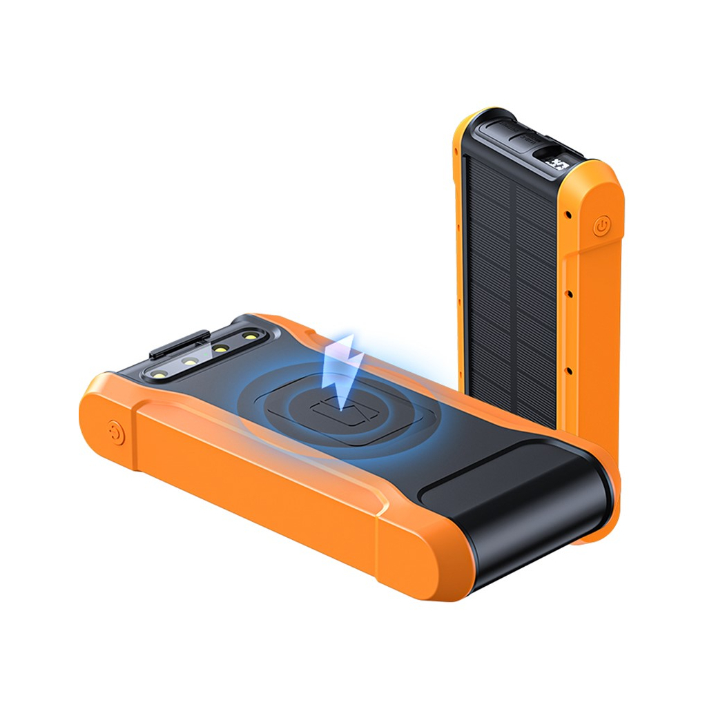 Повербанк PowerPlant 20000mAh, PD/18W, QC3.0, USB-C, USB-A*2, Wireless, Solar panel (PB930487)