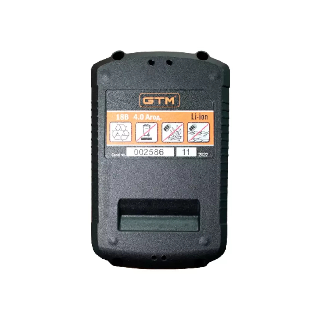 Акумулятор до електроінструменту GTM B18V/4Аh Li-Ion, 18В (B18V/4Аh)