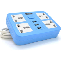 Network power filter Voltronic TV-T15, 4x, 3*USB Blue (TV-T15-Blue)