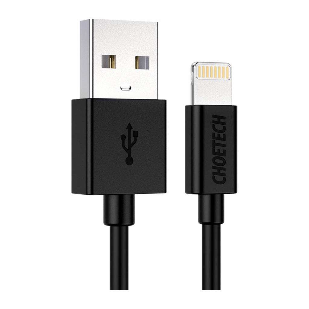 Дата кабель USB 2.0 AM to Lightning 1.2m 2.4A MFI Choetech (IP0026)