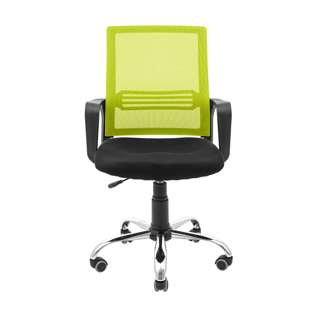 Офісне крісло Richman Джина Хром Піастра Сітка чорна + зелена (ADD0003093)
