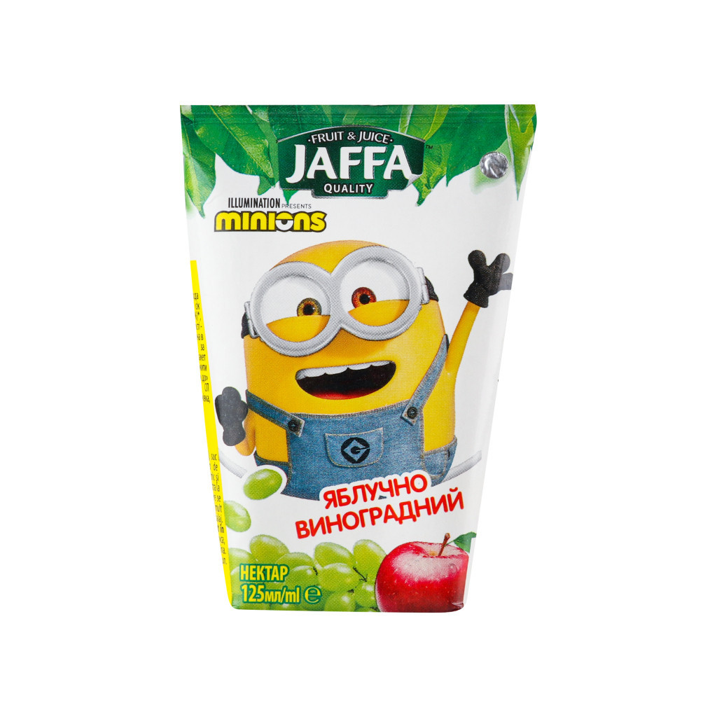 Сік дитячий Jaffa Minions Яблучно-виноградний 125 мл (4820192262903)