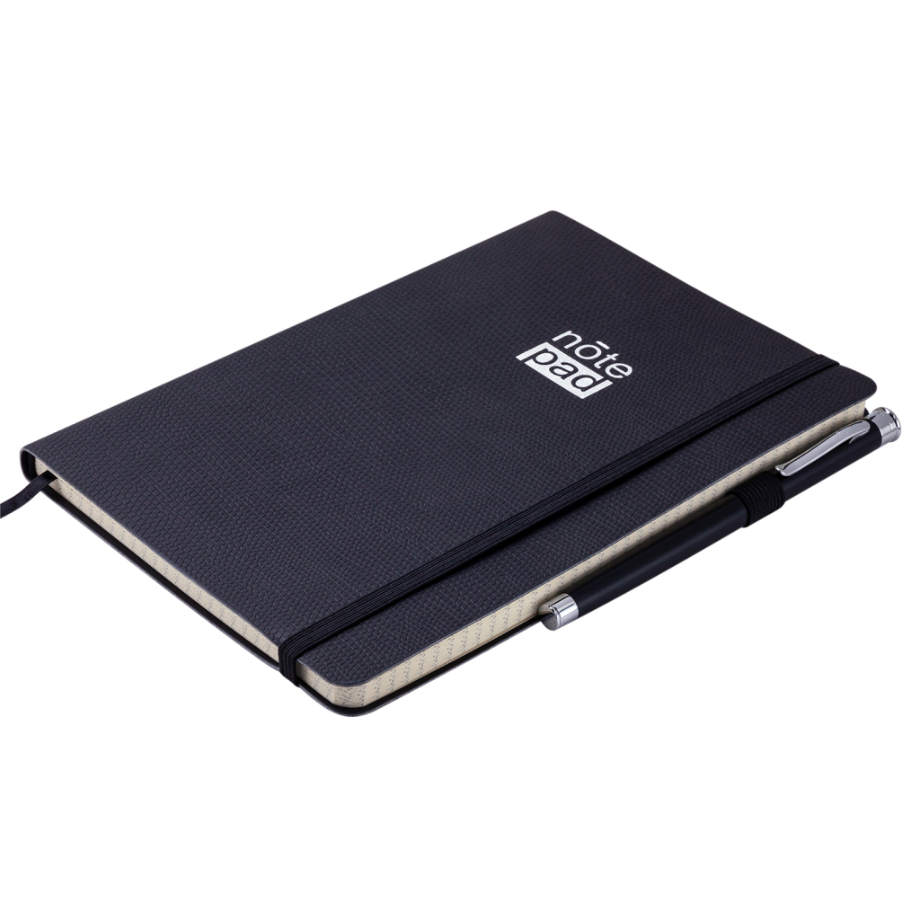 Книга записна Buromax RESPECT А5 96 аркушів лінія, чорний (BM.295208-01)