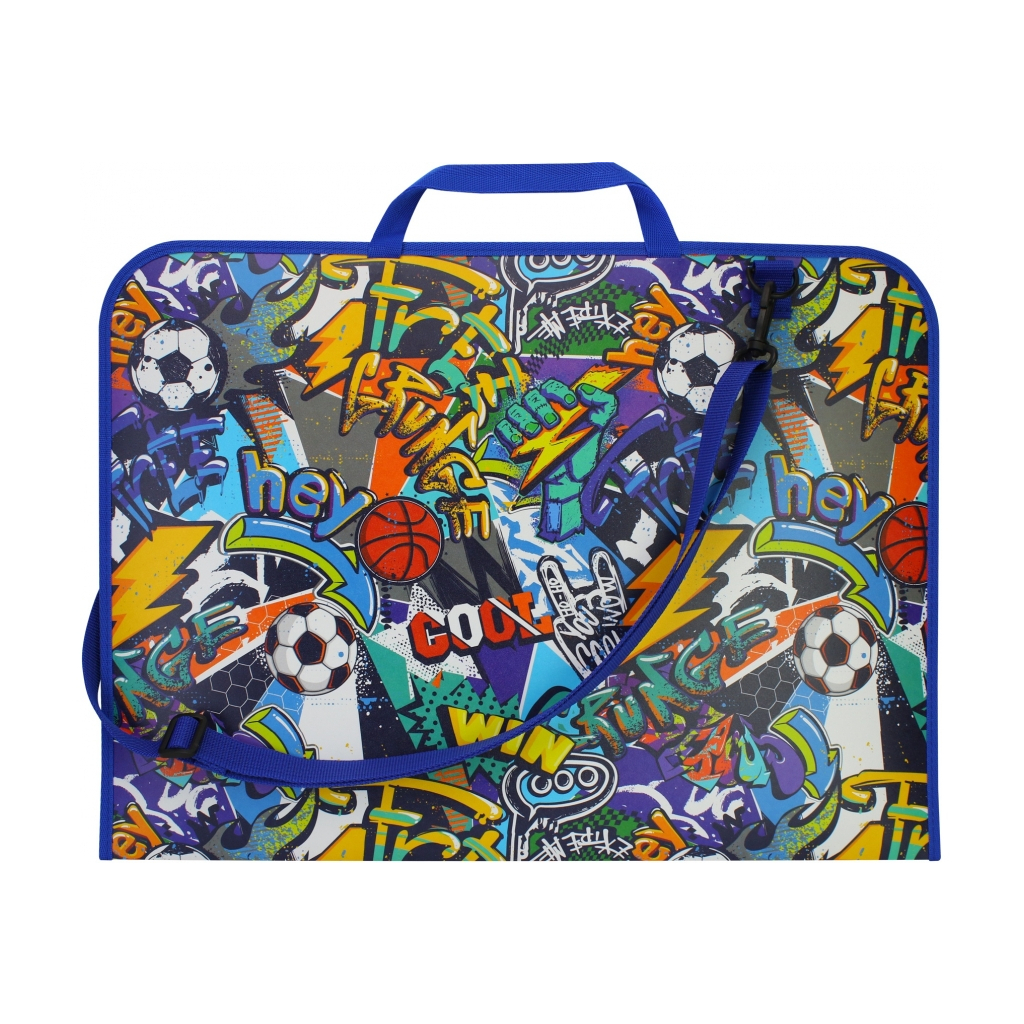 Папка - портфель Maxi А3 пластиковий на липучці "WOW" (MX30003-02)