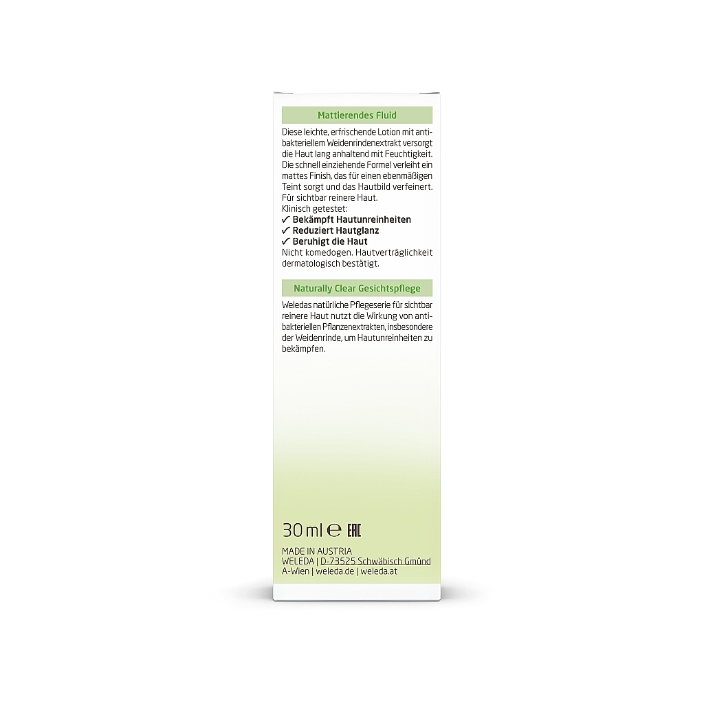 Флюїд для обличчя Weleda Naturally Clear Матувальний Для комбінованої та жирної шкіри 30 мл (4001638500227)