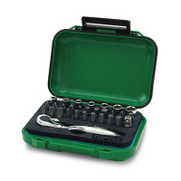 Set of Toptul end tools and bits with a ratchet 1/4" 30 pcs. (GABW3001)